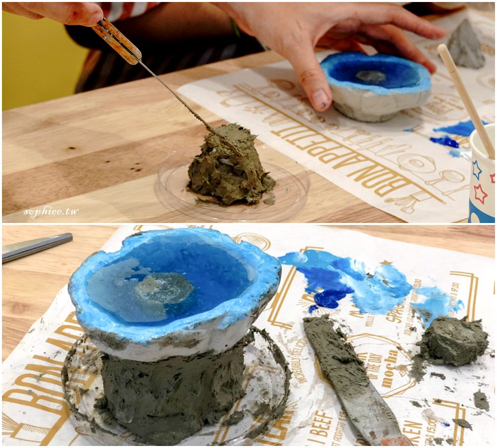 日青優格》手作教室。尋找水藍 模型水景課程