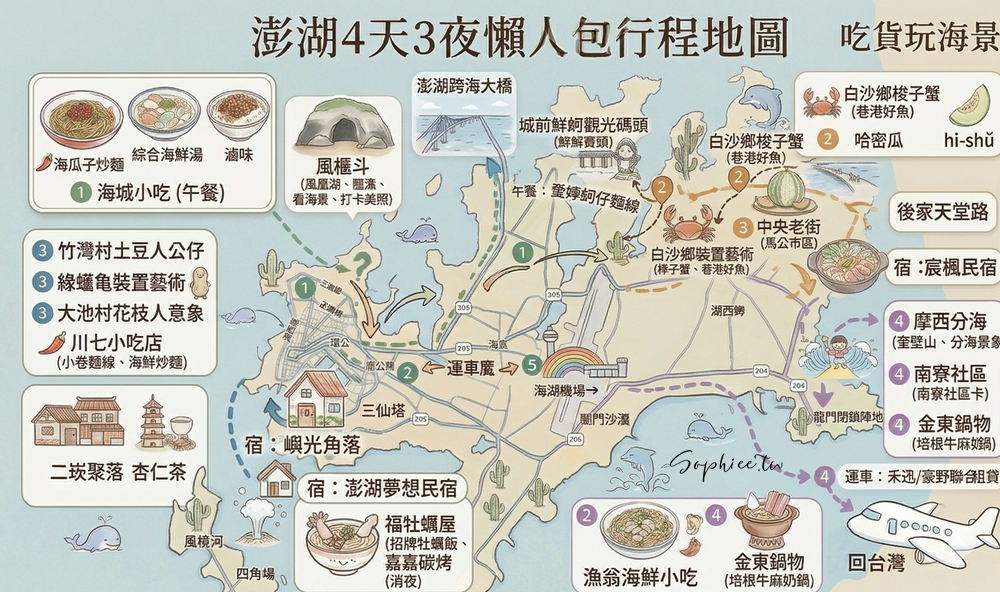 逃離辦公室的喘息企劃!澎湖四天三夜吃貨與放空完美懶人包