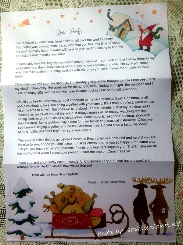 ☆收到來自北極的信！聖誕老公公寄信來了~